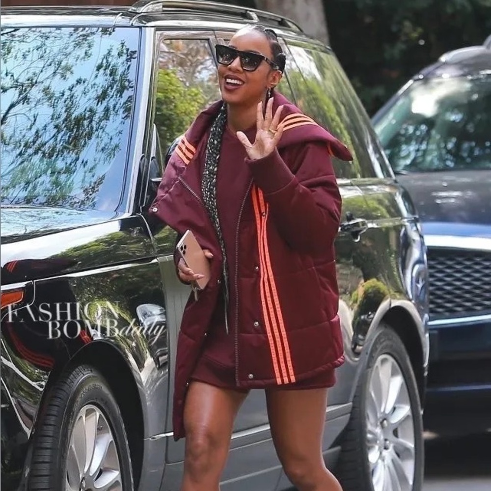 Ivy Park Maroon Asymmetrical Jacket Drop 1